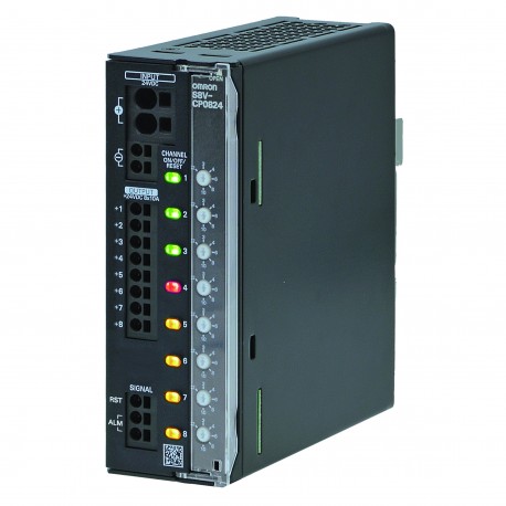 Omron S8V-CP0824 S8VCP0824 OMRON Electronic circuit breaker, 8 channels, max. 10 A per channel, 24 VDC